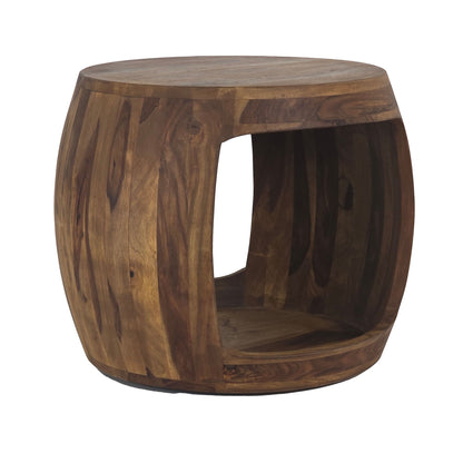 Bijzettafel Ø 50cm Sheesham Massief Hout Rond