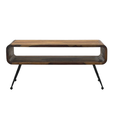 Retro Salontafel Sheesham Massief Hout 100cm