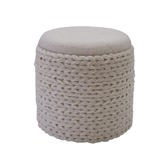 Wollen opbergkruk rond 40x40x45 cm
