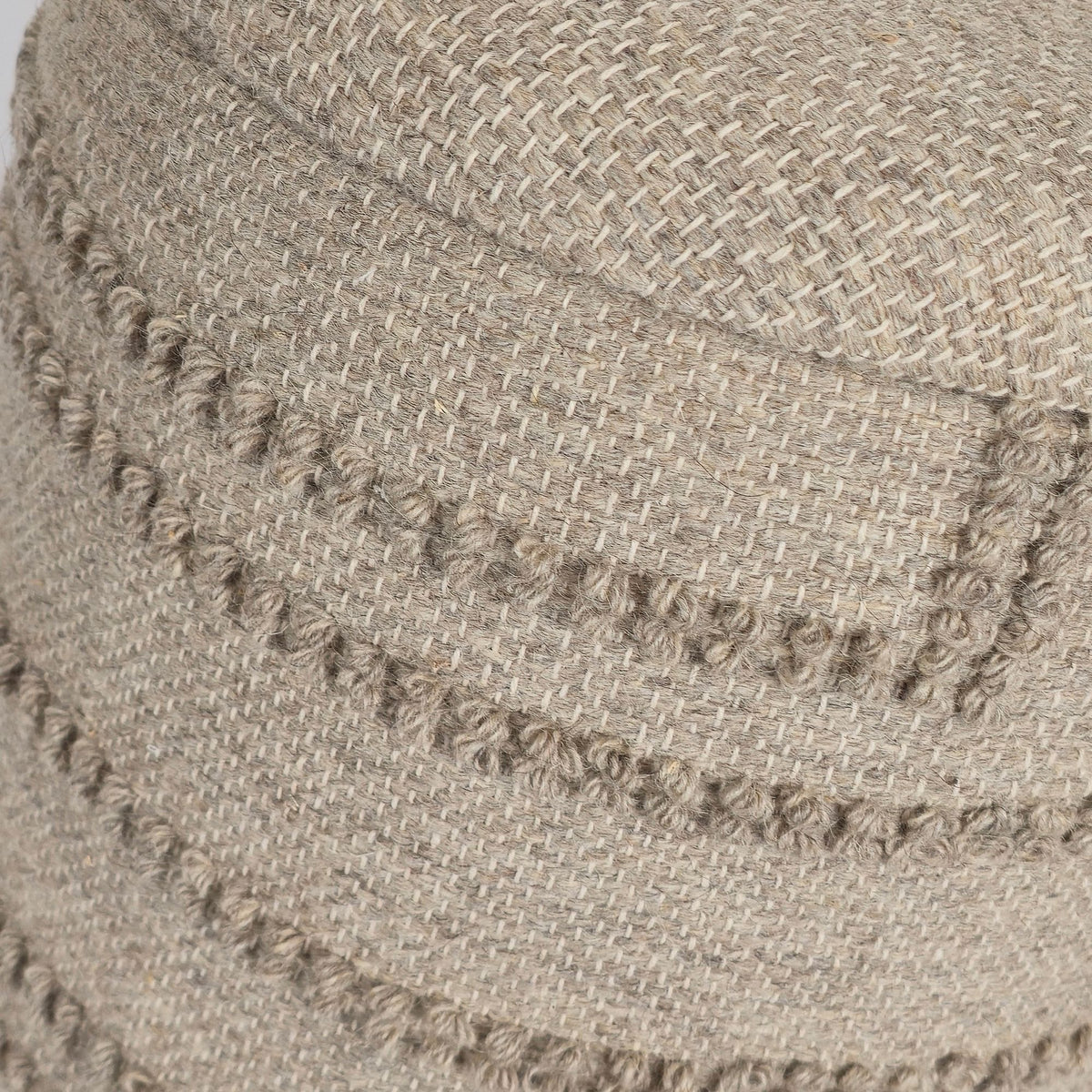 ronde wollen kruk Ø 40 x 45 cm bruin met opbergruimte,
