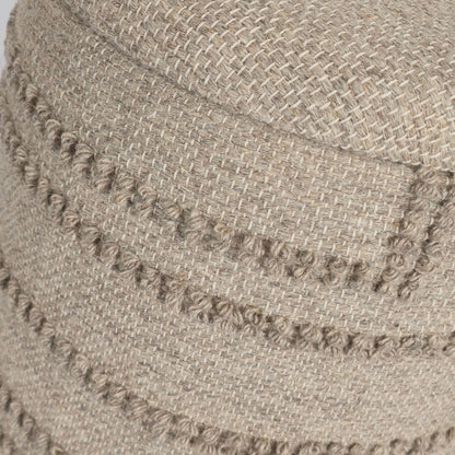 ronde wollen kruk Ø 40 x 45 cm bruin met opbergruimte,