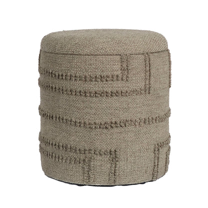 ronde wollen kruk Ø 40 x 45 cm bruin met opbergruimte,