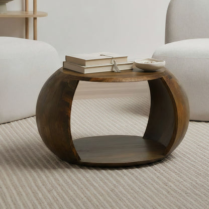 Salontafel Mango Massiefhout rond 60 x 46 x 36 cm