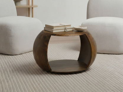 Salontafel Mango Massiefhout rond 60 x 46 x 36 cm