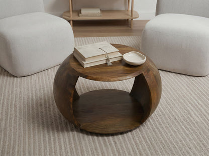 Salontafel Mango Massiefhout rond 60 x 46 x 36 cm
