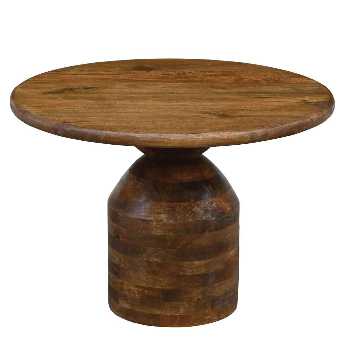 Salontafel Mango Massief Hout 60cm Natuur Rond - Design Woonkamertafel