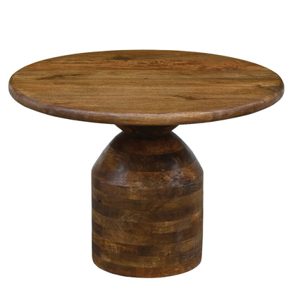 Salontafel Mango Massief Hout 60cm Natuur Rond - Design Woonkamertafel