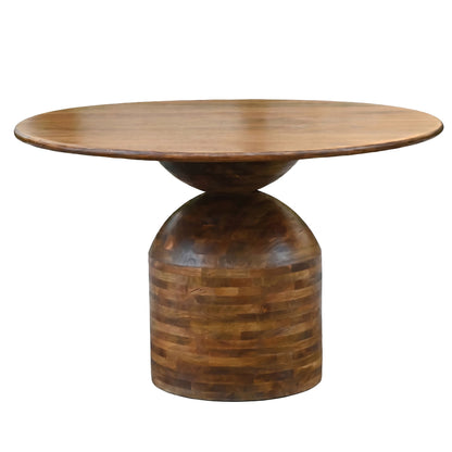 Eetkamertafel 120cm Rond Mango Massief Hout - Grote Eettafel