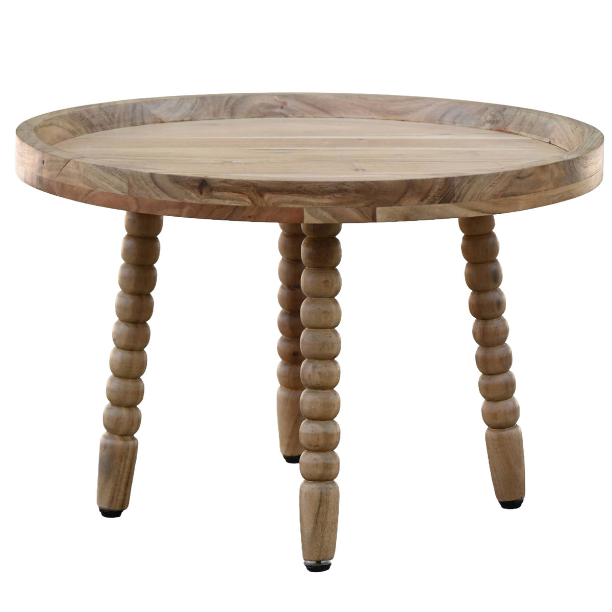 Salontafel Acacia Massief Hout 60cm Rond - Design Woonkamertafel