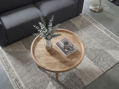 Salontafel Acacia Massief Hout 60cm Rond - Design Woonkamertafel