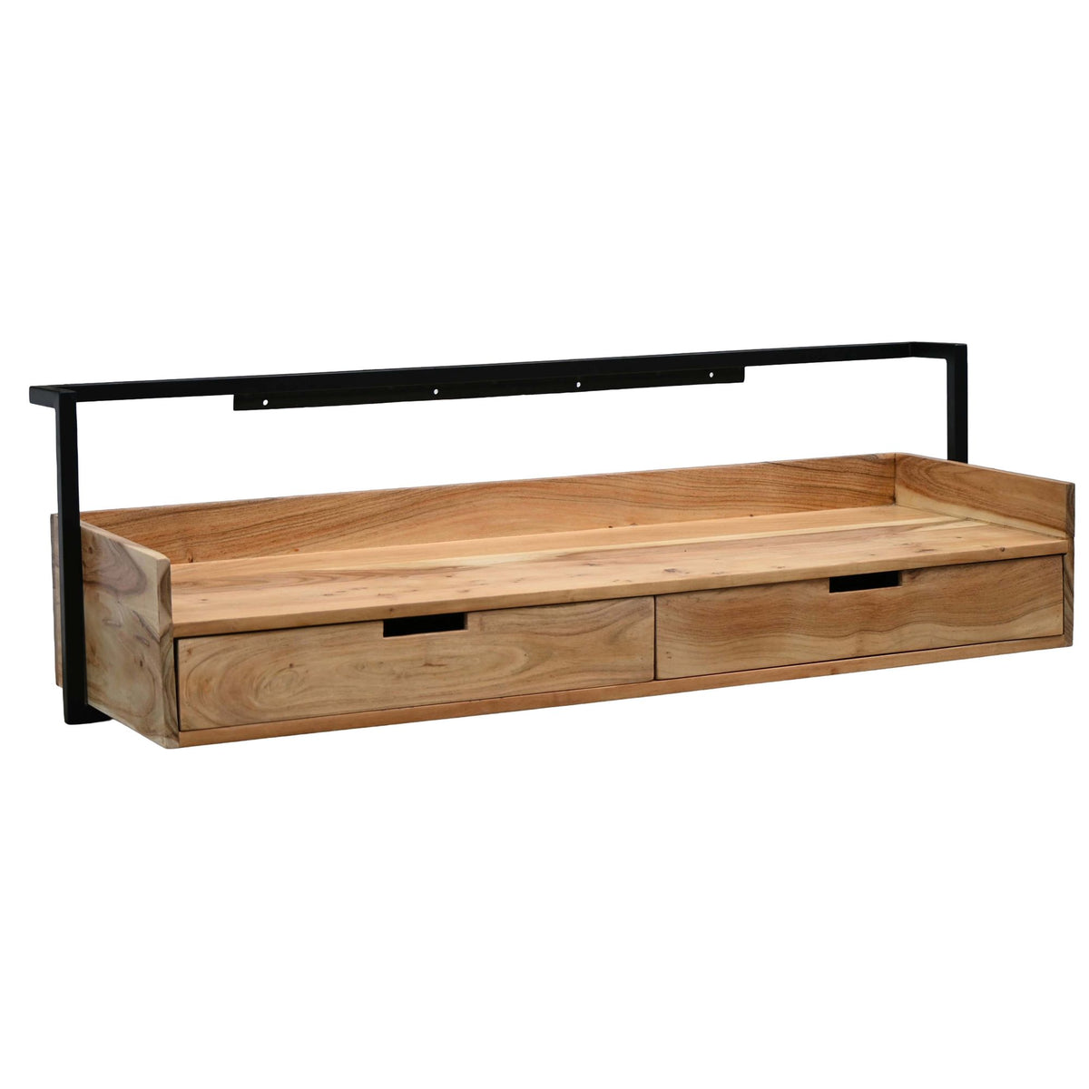 Wandbureau Acacia Massief Hout 120cm met 2 Lades