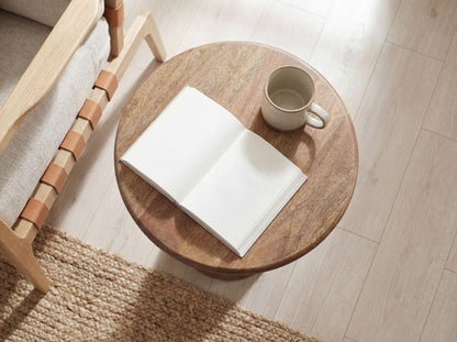 Bijzettafel Mango Massief Hout Bruin 35cm - Design Bijzettafel Hout