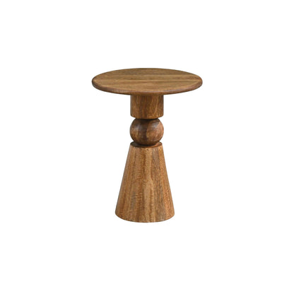 Bijzettafel Mango Massief Hout Bruin 35cm - Design Bijzettafel Hout