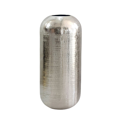 Decoratieve Vaas Aluminium 45cm Zilver - Grote Staande Vaas