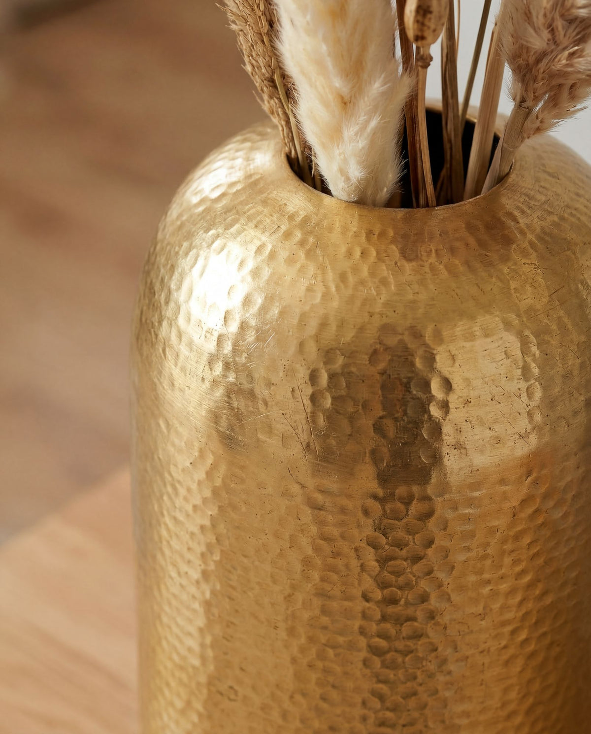 Decoratieve Vaas Aluminium 45cm Goud - Grote Staande Vaas