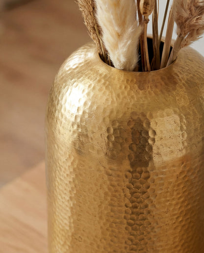 Decoratieve Vaas Aluminium 45cm Goud - Grote Staande Vaas