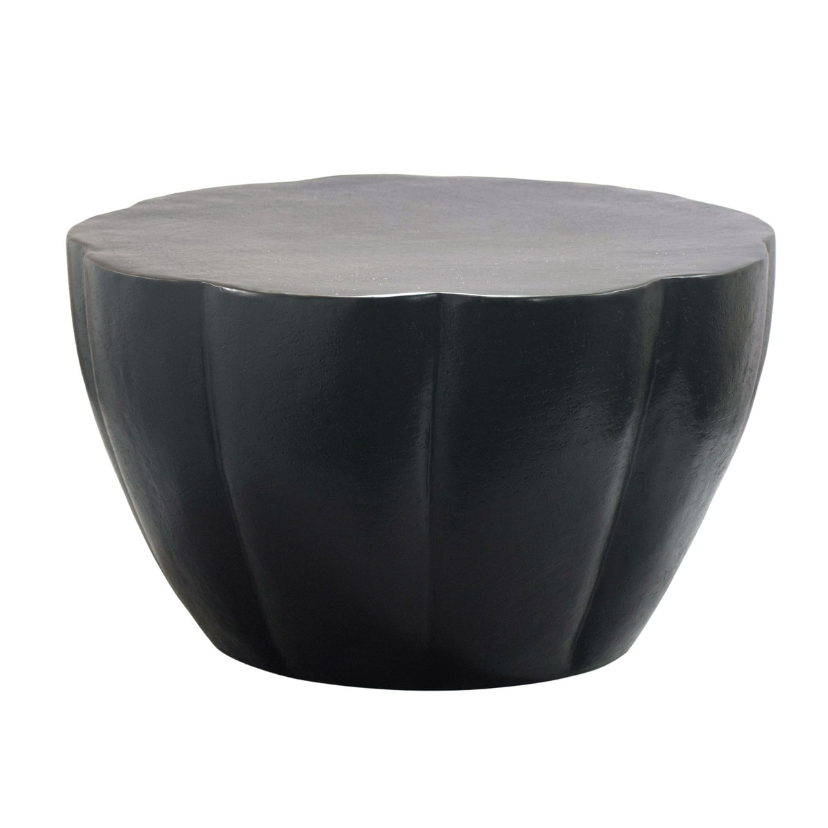 Salontafel Aluminium 60cm Bloesemvorm Zwart - Ronde Woonkamertafel