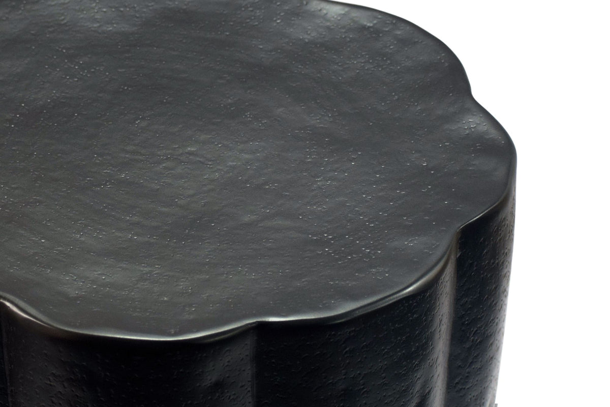 Bijzettafel Aluminium Zwart 41cm Ronde Aanrechttafel