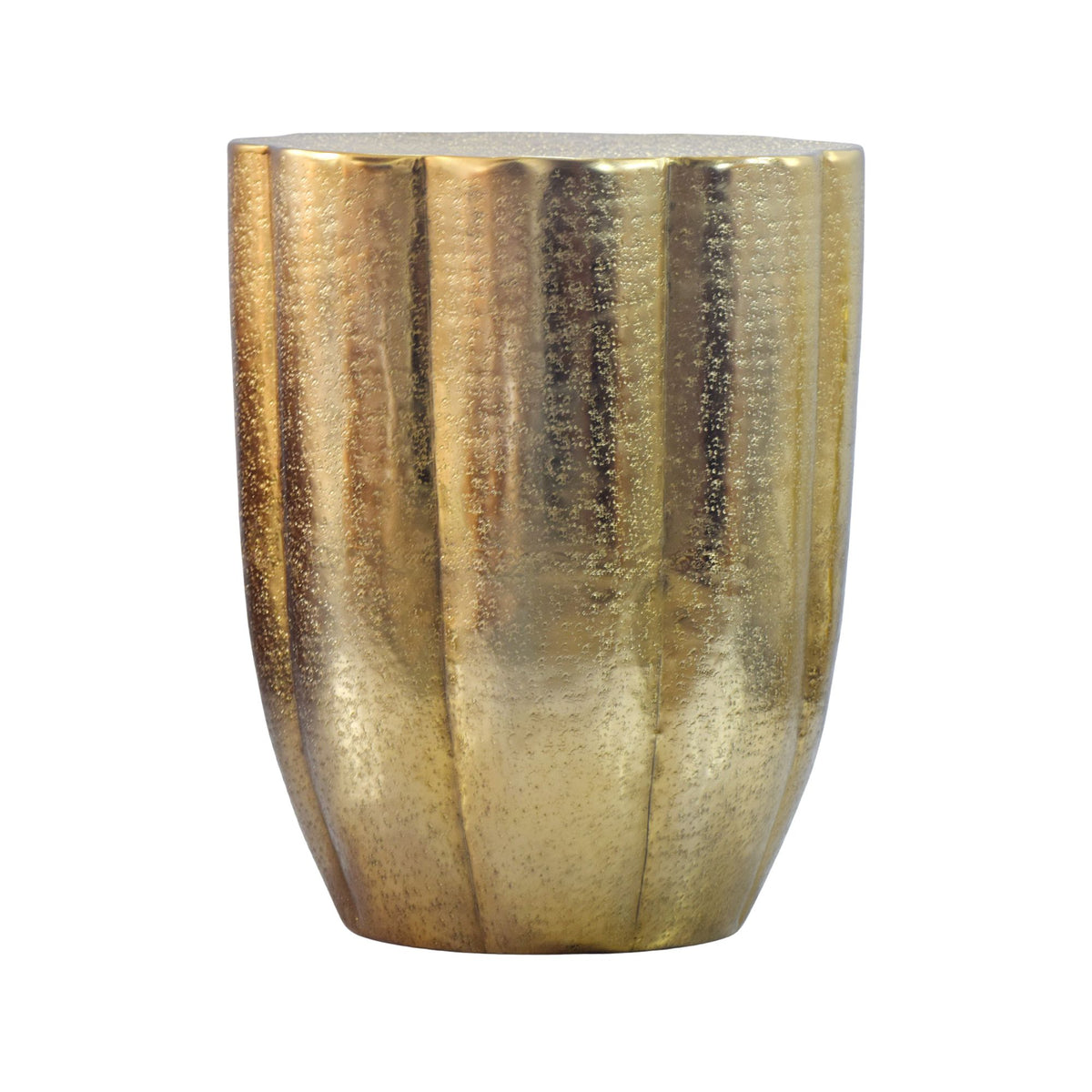 Bijzettafel Aluminium Goud 41cm Ronde Aanrechttafel