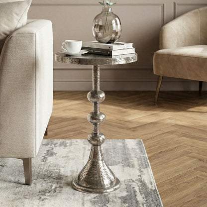 Bijzettafel Aluminium Zilver 30cm Ronde Aanrechttafel