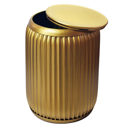 Bijzettafel Metaal Rond 35cm Goud met afneembaar tafelblad