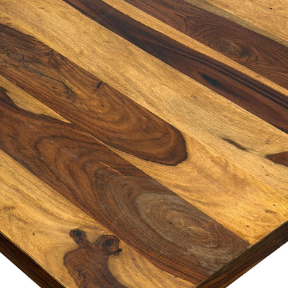 Eettafel Massief Hout Sheesham 80x80 cm Donkerbruin