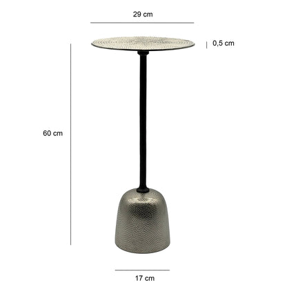 Bijzettafel Aluminium 29cm - Kleine ronde bijzettafel
