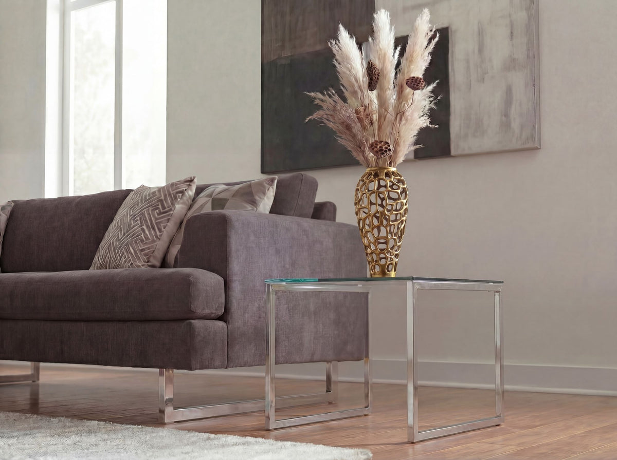 Decoratieve Vaas Aluminium 45cm Goud - Design Bloemenvaas Groot