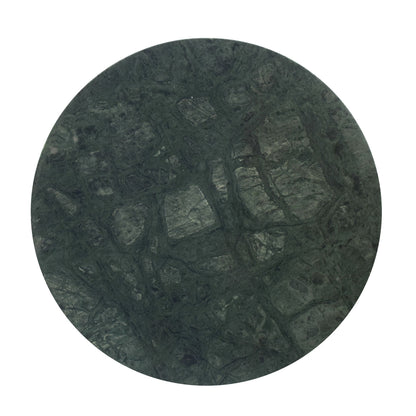 Bijzettafel Rond 40cm Goud met Massief Marmeren Blad