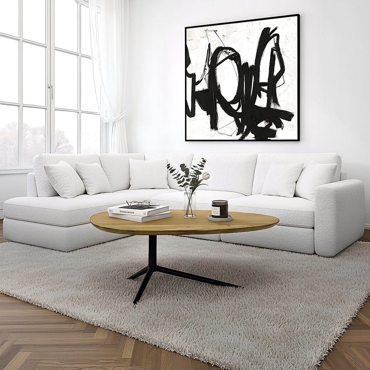 Salontafel Acacia Massiefhout ovaal 87cm · Ovale Design