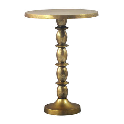 Bijzettafel Goud 40cm Aluminium Ronde Tafel