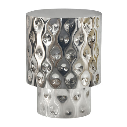 Bijzettafel Aluminium 36cm Zilver Rond - Design bijzettafel Metaal
