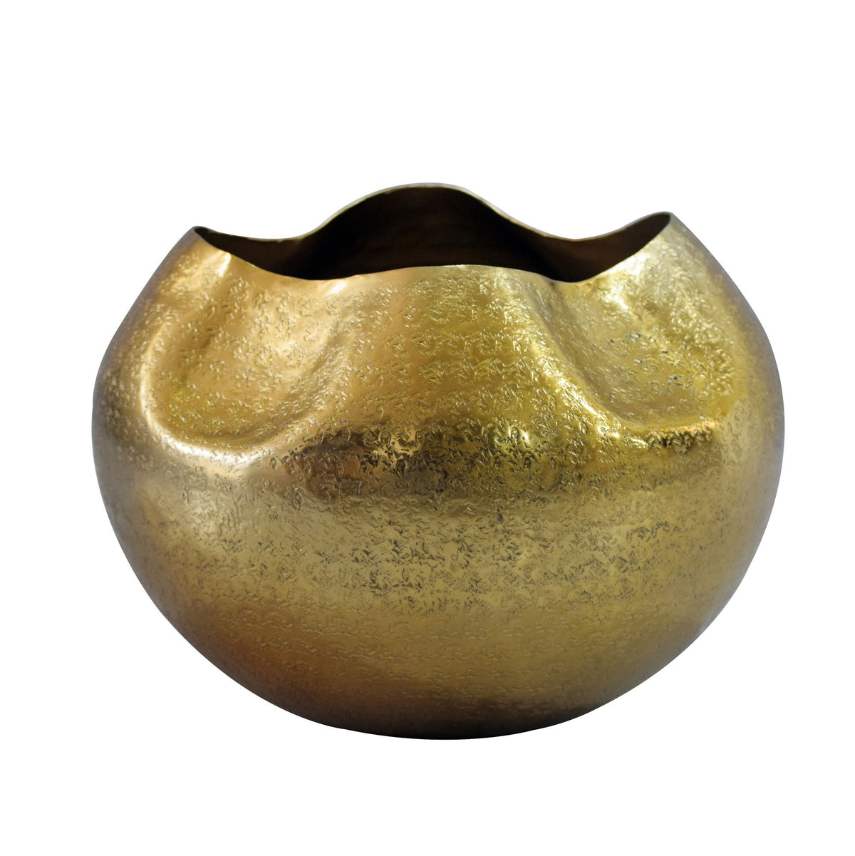 Tafelvaas Aluminium 30cm Goud - Decoratieve vaas rond