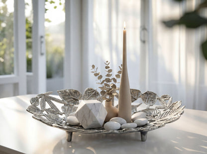 Decoratieschaal Ovaal Zilver Schaal Metaal 49cm Tafeldecoratie