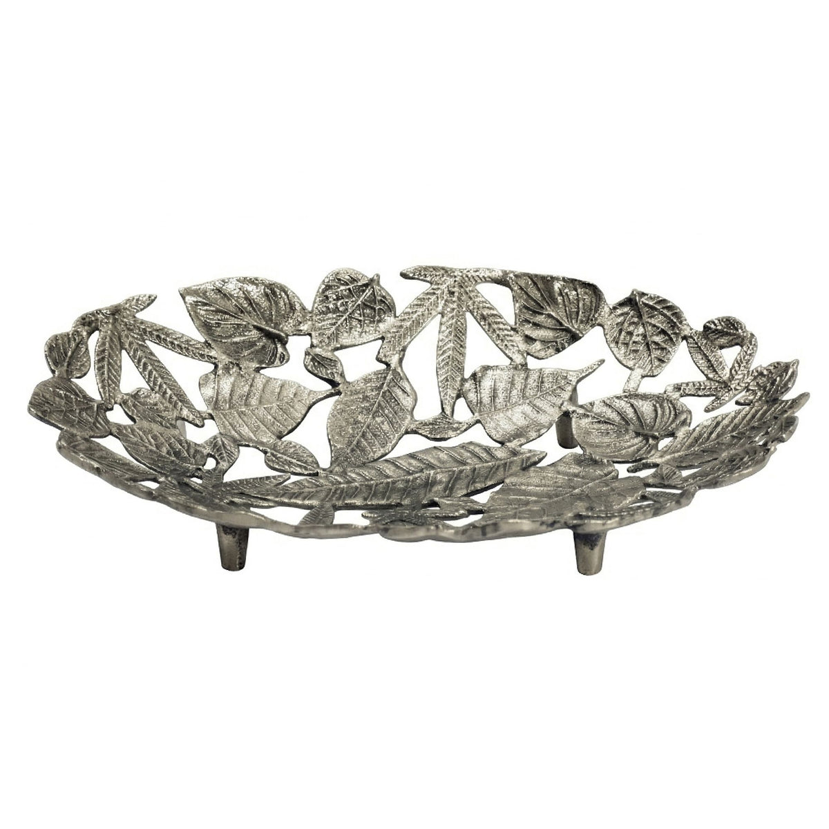 Decoratieschaal Ovaal Zilver Schaal Metaal 49cm Tafeldecoratie