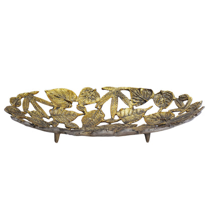 Decoratieschaal Ovaal Goud Metaal 49cm Tafeldecoratie