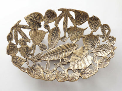 Decoratieschaal Ovaal Goud Metaal 49cm Tafeldecoratie