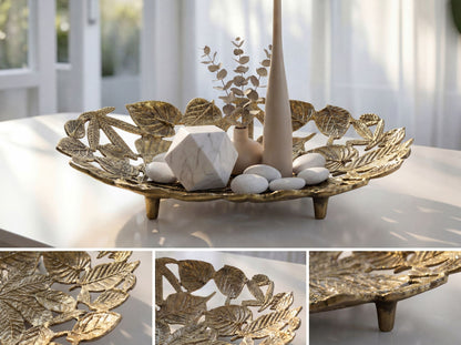 Decoratieschaal Ovaal Goud Metaal 49cm Tafeldecoratie