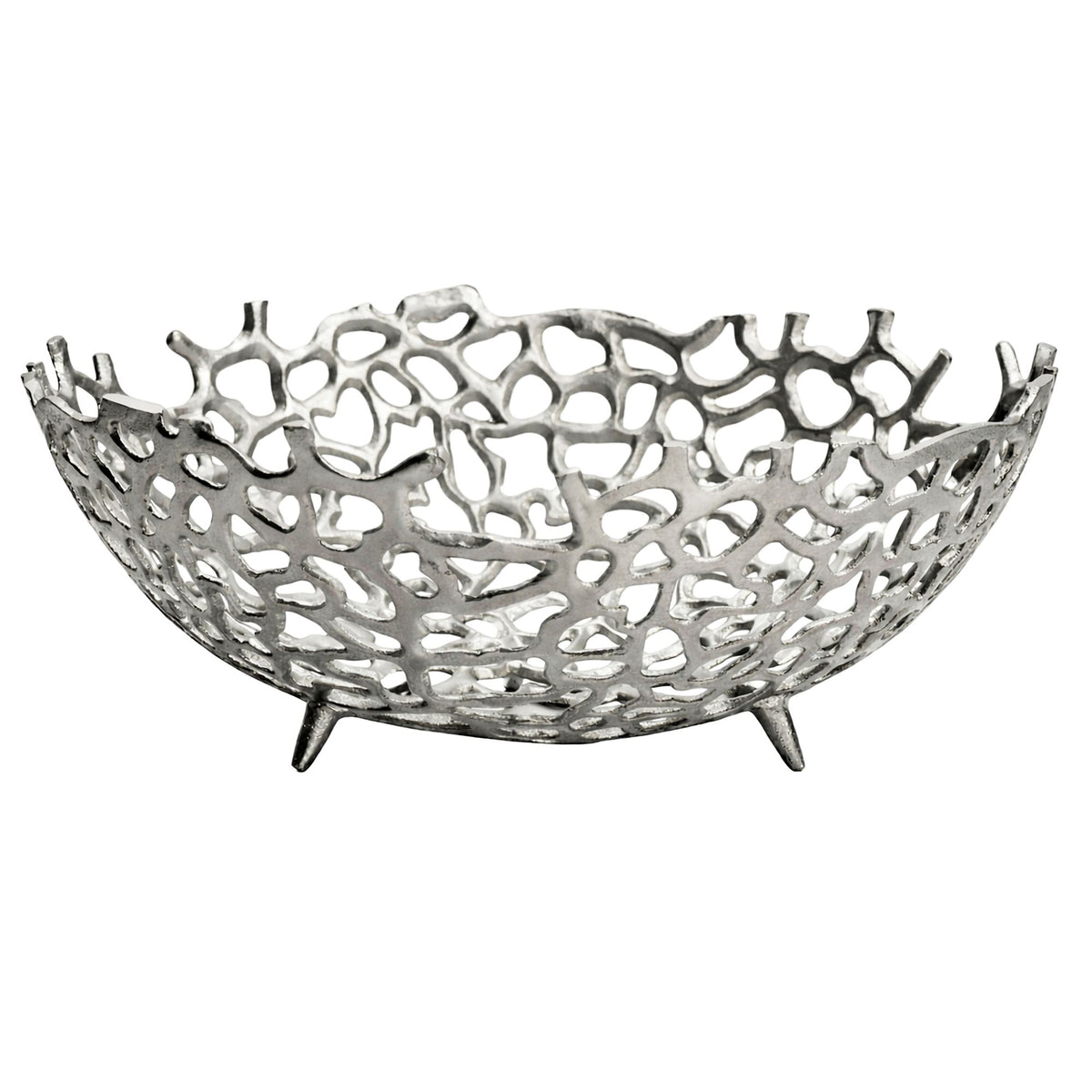 Fruitschaal Rond Zilver Schaal Metaal 46cm Tafeldecoratie