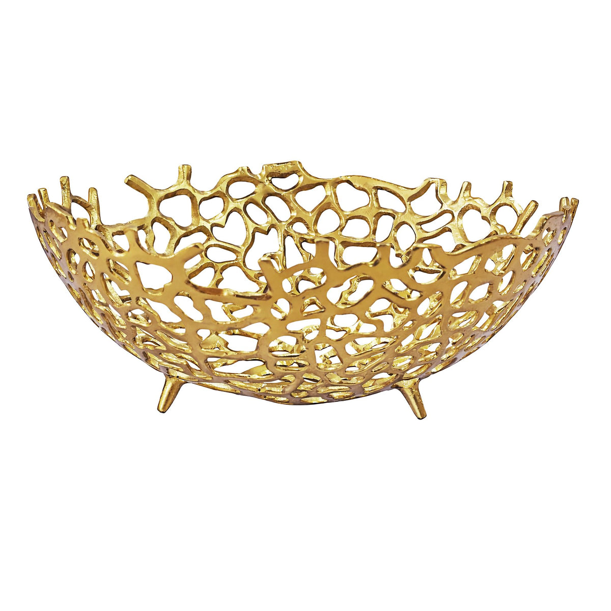 Fruitschaal Rond Goud Schaal Metaal 46cm Tafeldecoratie