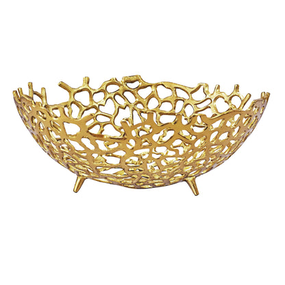 Fruitschaal Rond Goud Schaal Metaal 46cm Tafeldecoratie