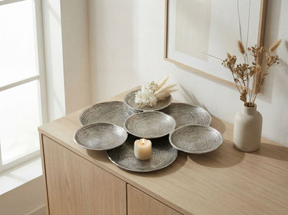 Decoratieschaal Zilver Aluminium 44cm Rond