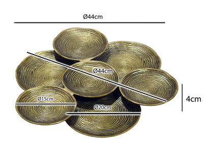 Decoratieschaal Goud Aluminium 44cm Rond