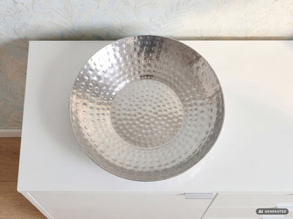 Fruitschaal Rond Zilver Schaal Metaal 50cm Tafeldecoratie
