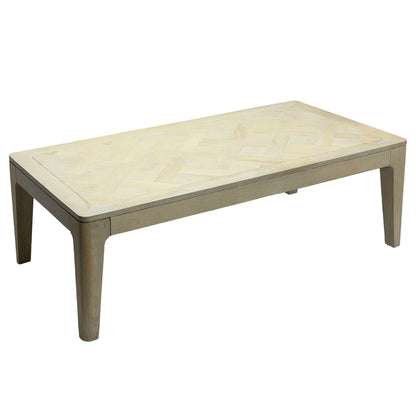 Salontafel 120 x 60 cm Massief Mango Hout white wash