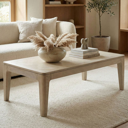 Salontafel 120 x 60 cm Massief Mango Hout white wash