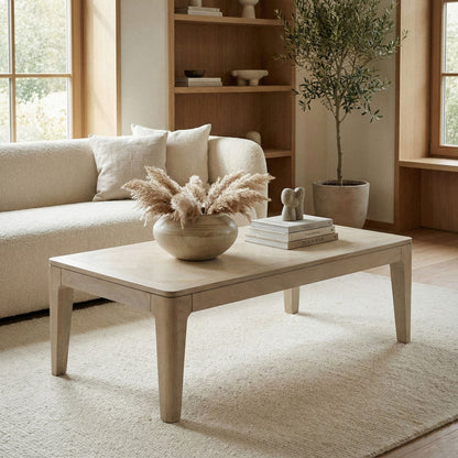 Salontafel 120 x 60 cm Massief Mango Hout white wash