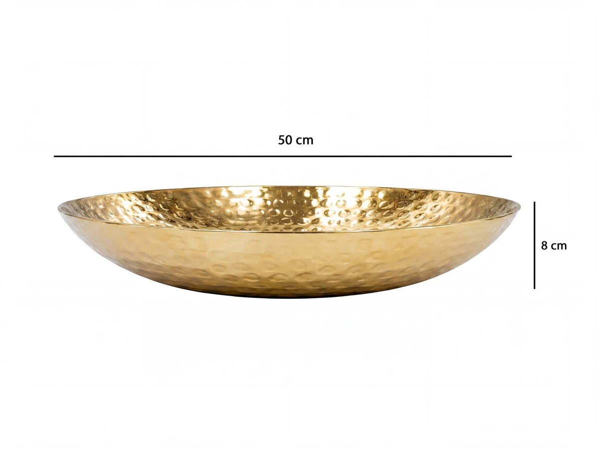 Fruitschaal Rond Goud Schaal Metaal 50cm Tafeldecoratie