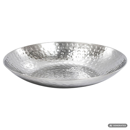 Fruitschaal Rond Zilver Schaal Metaal 36cm Tafeldecoratie