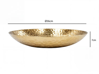 Fruitschaal Rond Goud Schaal Metaal 36cm Tafeldecoratie